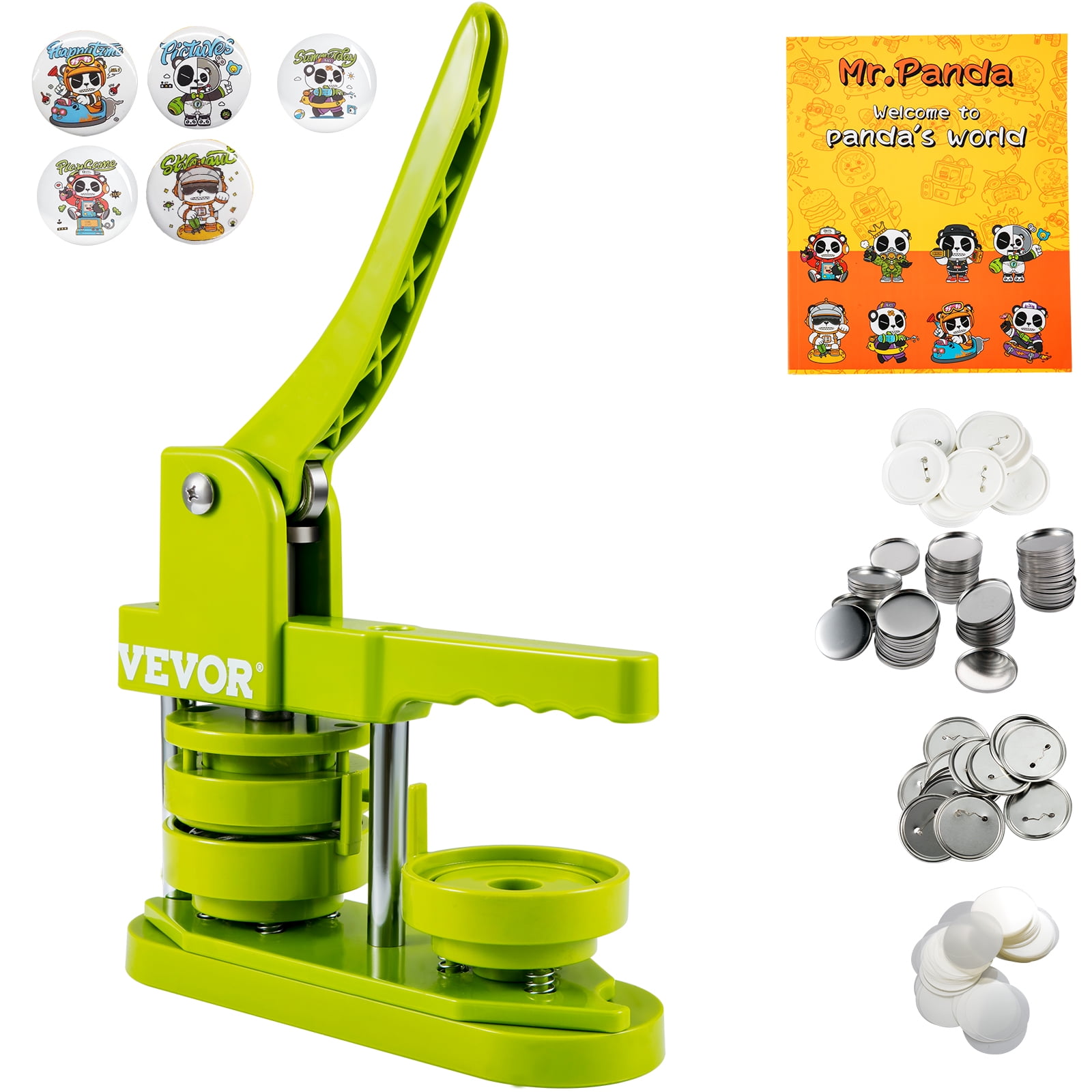 VEVOR Button Maker Machine 2.25"/58mm Button Badge Maker 100 Button