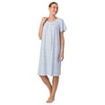 thumbnail image 5 of Aria Women's 100% Cotton Raglan Sleeve Smocked Neck Sleepwear 40" Gown, Sizes XS-5X, 5 of 9