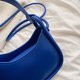 thumbnail image 4 of Bolsas De Hombro Bolso de mano con cremallera de diseñador para mujer de hombro con forma de media luna de color sólido para fiestas, 4 of 9