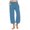 Blue, variant on Capris for Women Casual Summer Fashion Lightweight Pants Drawstring Elastic Waist Wide Leg Capri Pant with Pockets Plus Size Activewear,XXXL,Pink