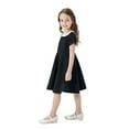 thumbnail image 3 of Classic Summer Girls School Style Dress Color Contrast Short Sleeve Outfit for Children Ages 4 to 13 Years Old Girls Summer Dress Cassual Formal Dresses Cute Sun Dresses, 3 of 8