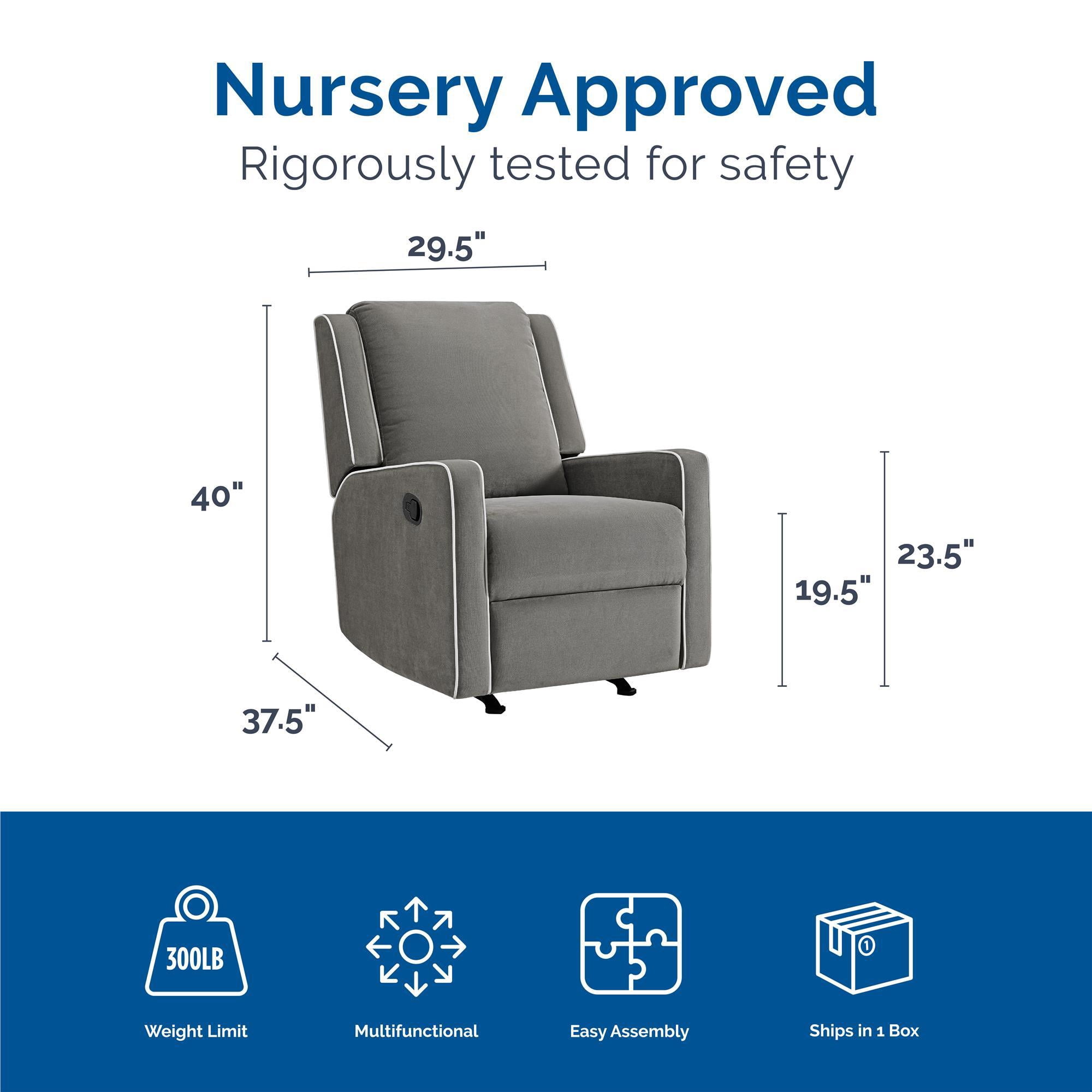 Baby Relax Robyn Nursery Glider Recliner Chair
