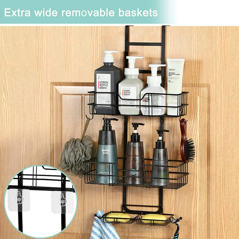  dabria Shower Caddy Hanging, Stable Shower Caddy Over Shower  Head with Adjustable Height, 3 in 1 Rust Proof Shower Organizer Shelf, No  Drilling, 4 Powerful Suction Cups, Non-Slip Hanging Shower Caddy 