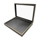 thumbnail image 1 of Bandeja Organizadora de Anillos Bandeja para Anillos con Tapa de Acrílico para Mujer Cajón para Insertar Anillos Caja de Almacenamiento de Anillos Par Caqui y negro, 1 of 8