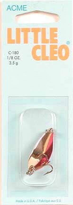 Acme Tackle Little Cleo Fishing Spoon Gold & Neon Red 1/8 oz.