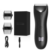 WEIWEIGG Men's Body Trimmer & Hair Clipper with Dock, Cordless, Ceramic Blades | Wet/Dry Grooming for Beard/Body | USB Charging, 60-Min Use(B)
