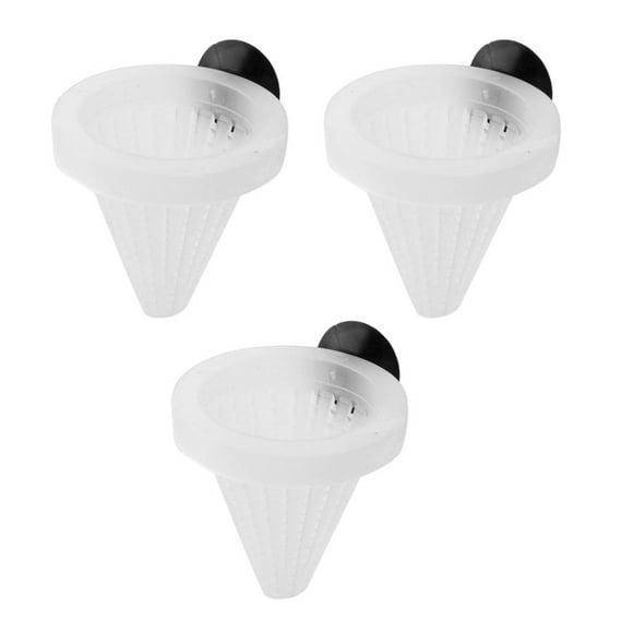 3 Platos de Alimentación de Peces de Vivo, Prácticos Y Transparentes, 7 Cm, para Suministros Y Accesorios