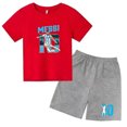 thumbnail image 3 of Conjuntos de 2 camisetas y pantalones con estampado de Super Soccer Star No. 10 para niños de 3 a 14 años, ropa de calle para niños y niñas, 3 of 5