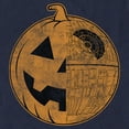 thumbnail image 2 of Men's Star Wars Halloween Death Star Jack-O'-Lantern  Graphic Tee Navy Blue Medium, 2 of 5