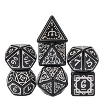 cusdie 7-Die Acrylic DND Dice, Druid Polyhedral Dice Set for Role Playing Game Dungeons and Dragons D&D Dice MTG Pathfinder