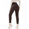 thumbnail image 7 of VORENI Women's Fleece Lined Leggings, High Waisted Thermal Leggings for Women, Full Length 4-Way Stretch Warm Winter Leggings, Chocolate Brown, 7 of 7