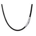 thumbnail image 1 of Jinsinto Collier Chaîne Noir Cordon Étanche avec Fermoir en Acier, 1 of 5