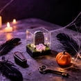 thumbnail image 3 of Gqtwoy Natural Crystal Halloween Ornament Resin Ghost Head Decoration, Festive Halloween Decor, Miniature Tabletop Accessory, Fall Party Decoration, Lightweight Halloween Figurine, 3 of 6