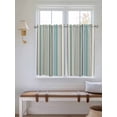 thumbnail image 2 of Light Blue Striped Bathroom Window Curtain, Farmhouse Thin Line Modern Abstract Art Light Filtering Coffee Kitchen Curtains, Bedroom Living Room Curtains 2 Panel 84"x45", 2 of 6