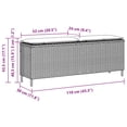 thumbnail image 2 of vidaXL Garden Bench with Cushion Brown 110x30x40.5 cm Poly Rattan, 2 of 5