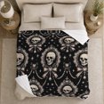 thumbnail image 5 of Gothic Gothic Motif Motif Elegant Victorian Frames Pink, Dramatic Artistic Scene, Warm Flannel Blanket for Office and Dorm, Art Lovers Valentine's Day Gift, Artistic Home Decor, 5 of 9