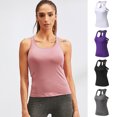 thumbnail image 4 of Women Yoga Vest Quick Dry Hollow Out U Neck Stretchable, 4 of 7