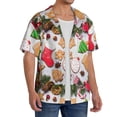 thumbnail image 2 of Kdxio Men'S Hawaiian Shirt For Men Short Sleeve Shirt Christmas Gingerbread Cookies Summer Casual Holiday Beach Button Down T-Shirts, 2 of 5