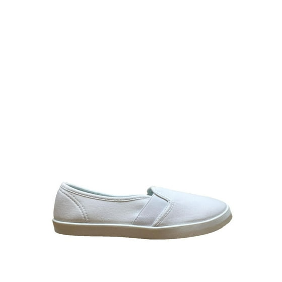 time and tru white canvas shoes