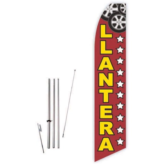 Red and Black Checkered Swooper Flag