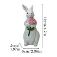 thumbnail image 3 of Easter Bunny Decorations Spring Home Decor Bunny Figurines,Easter Decoration Resin Ornament Design for Home Bunny, Suitable for Birthdays, Travel Commemorations A, 3 of 4