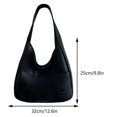 thumbnail image 2 of Yucurem Women PU Leather Shoulder Bag - Retro Soft Underarm Bag - Casual Tote Handbag for Ladies (Black), 2 of 10