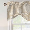 thumbnail image 5 of Beige Summer Tie Up Valances Curtain, Adjustable Kitchen Sea Turtle Starfish Coral Ocean Retro Linen Valances for Windows Decor, Rod Pocket Short Curtains Set for Bedroom/Bathroom, 54"x18", 5 of 9