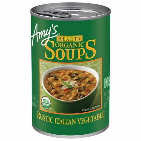 Amy's Organic Hearty Rustic Italian Vegetable Soup 14 oz - Pack of 2