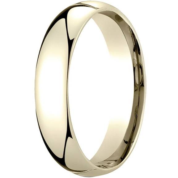 Mens 14K Yellow Gold, 5mm Slim Profile Comfort-Fit Wedding Band (sz 13.5)