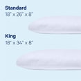 thumbnail image 4 of Casper Essential Pillow For Sleeping, King, White, Two Pack, 4 of 5