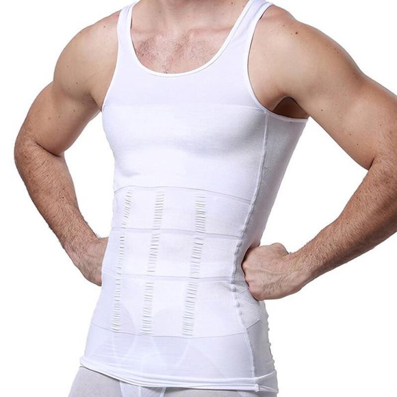 Men's Slimming Body Shapewear Vest Shirt Compression Abdomen Tummy Belly Control