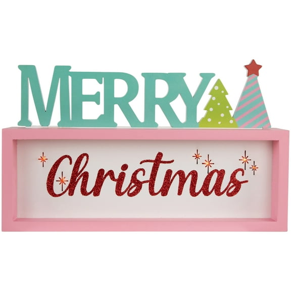9.75" Light Up "Merry Christmas" Tabletop Decoration