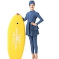 thumbnail image 6 of 【Uhome】Muslimah Swimsuit for 1-12 Years Girls Swimwear suit Burkini Full Cover Hijab Top Pants Swim Costume Bathing Suit with Cap, 6 of 9