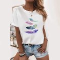 thumbnail image 2 of DPTALR T-shirt à Manches Courtes et Col Rond pour Femme, 2 of 4