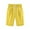 Yellow, variant on JSheng Children's Casual Short Pants Summer Solid Elastic Waistband Pocket Casual Drawstring Sports Five Quarter Pants For Kids Green 5-6Years