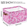 thumbnail image 3 of Ryvnso Tie Dye Pink Storage Basket Large Bin Foldable Boxes Toys Organizer 14.2x10.2x8.3in 1 PC, 3 of 8