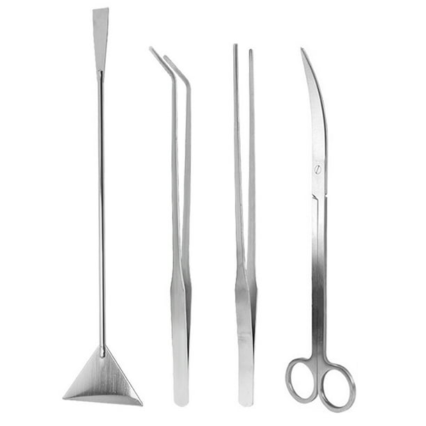 Juego de herramientas para cortar césped acuático de acero inoxidable Juego de herramientas para cortar césped acuático Juego de acuarios Pinzas cortadoras Tijeras para césped acuático