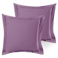 thumbnail image 2 of (2 pack) Nestl Pillow Sham Set of 2, Premium 1800 Series Double Brushed Bed Pillow Cases, Lavender Dream, Euro 18" X 18", 2 of 6