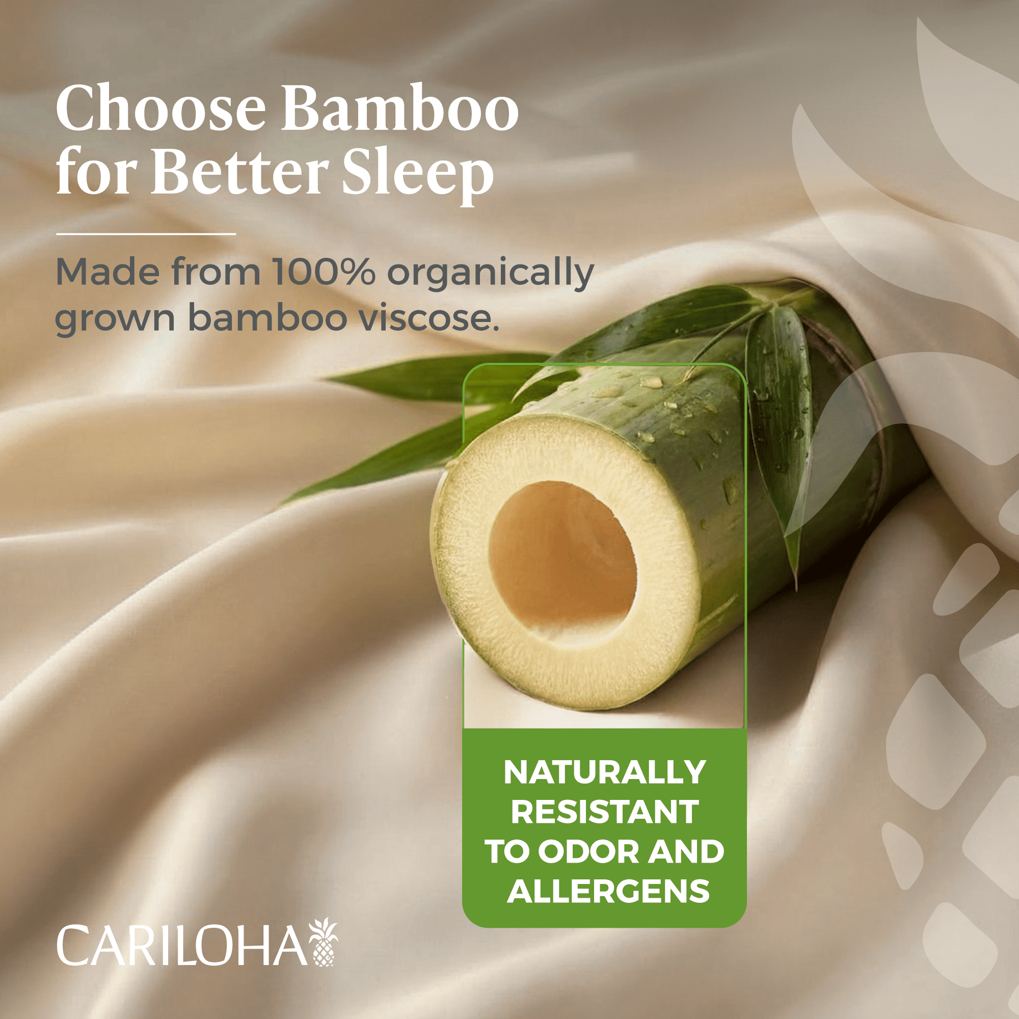 Aloha Soft by Cariloha Bamboo Viscose Sheets – 4-Piece Queen Sheet Set – 16 in Deep Pockets – Buttery Soft Cooling Sheets – Natural