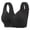 Black, variant on Women's Styling Cup Portable Front Buckle Underwear For Middle And Elderly Women's Thin Underwire Vest Type Mom Bra Sports Bras for Large Busted Women