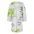 thumbnail image 5 of siminsem Floral Kimono Robe for Women Plant Print Sleeping Robe Lightweight Sleepwear Loungewear Long Dressing Gown Soft Breathable Bathrobe Casual Housecoat Spring Summer, GN3,XXXL, 5 of 5