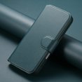 thumbnail image 2 of ELEHOLD Leather Case For iPhone 16 Pro Max 2-in-1 Shockproof Cover, With Magnetic Detachable Flip Card Holder Wallet, Kickstand & Wristband, MagSafe Compatible, Green, 2 of 15