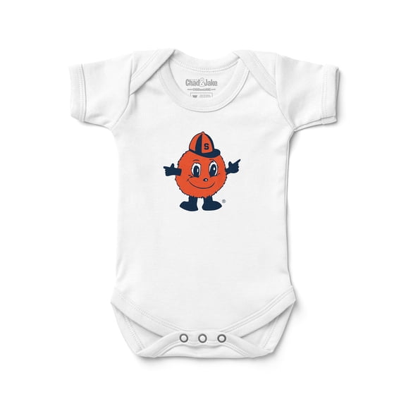 Infant Chad & Jake White Syracuse Orange Bodysuit