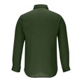 thumbnail image 4 of WIZUTIZ Men's Linen Shirt Button Down Long Sleeve Turndown Collar Solid Color Breathable Lightweight Casual Cardigan, 4 of 5