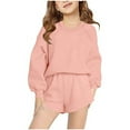 thumbnail image 2 of Besolor Toddler Girls Boys 2 Piece Outfits Casual Long Sleeve Pullover Sweatshirt and Shorts Sports Set Spring Fall Clothes, 2 of 6