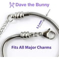 thumbnail image 6 of Tea Jewelry | Tea Cup and Saucer with Scrolls Stainless Steel Snake Chain Charm Bracelet, 6 of 9