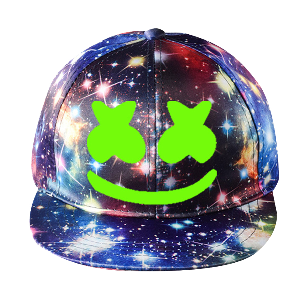 Baseball Cap Hip Hop Marshmallow DJ Cap 3D Printed Adjustable Baseball