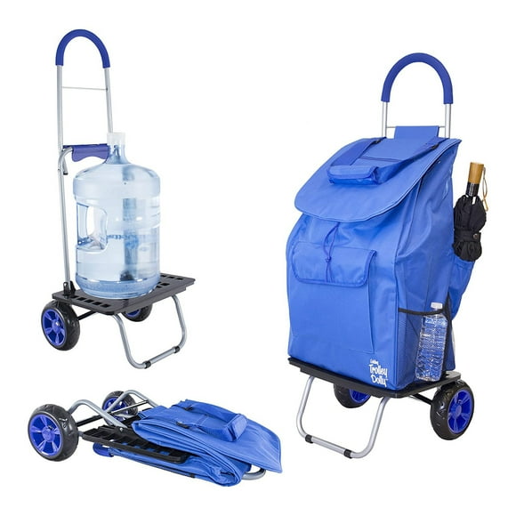 dbest products DBEST-01-560 Bigger Foldable Collapsible Cart Trolley Dolly, Blue