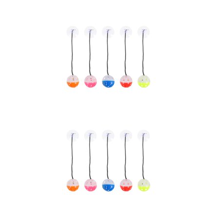 Masteelf 12 Pcs  Household Reptile Toys Plastic Bell Balls Lizard Interactive Toys (Mixed Style)