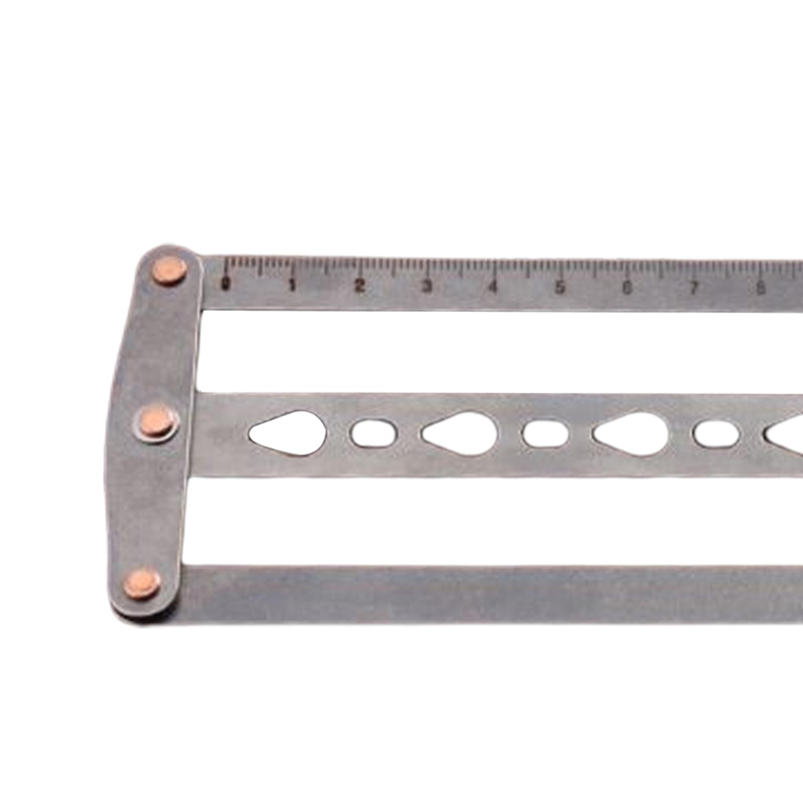 Leather Belt Auxiliary Positioning Punch Ruler Punch Hole Spacing Tools Stainless Steel Durable Leathercraft Tool Handmade Belt End